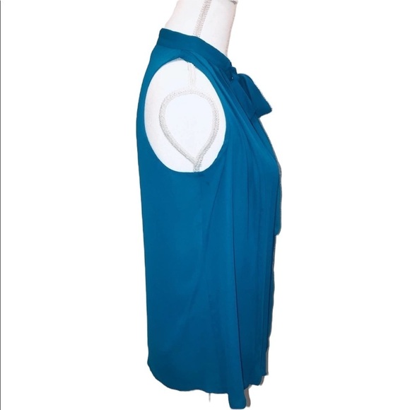 Worthington Sleeveless Tie Neck Blouse Size Small - Picture 4 of 5